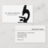 Microscoop Medische zwarte & witte Visitekaartje (Voorkant / Achterkant)