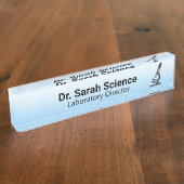 Microscoop Naambordje (Zijkant)