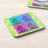 Microscoop Pop Art Onderzetters (Linkerzijde)