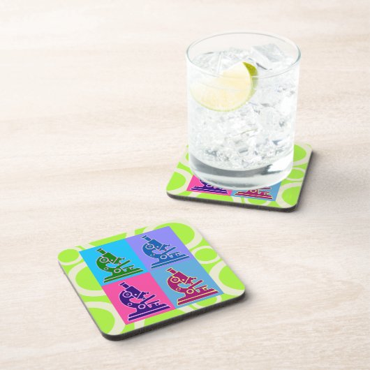 Microscoop Pop Art Onderzetters (Rechterzijde)