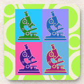 Microscoop Pop Art Onderzetters (Voorkant)