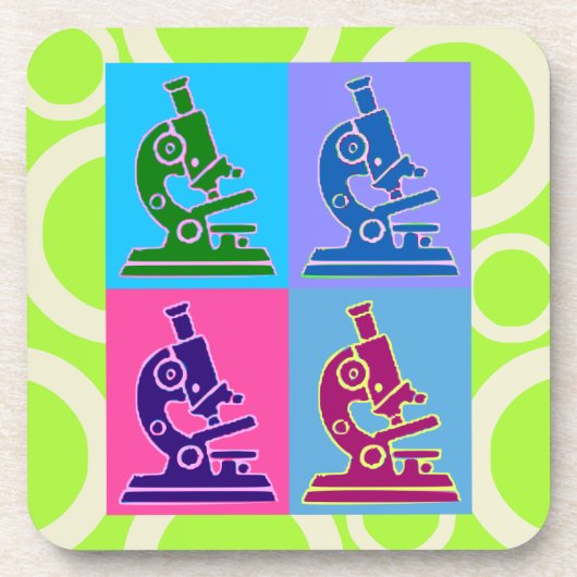 Microscoop Pop Art Onderzetters (Voorkant)