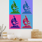 Microscoop Pop Art Poster (Keuken)