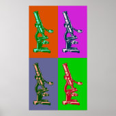 Microscoop Pop Art Poster (Voorkant)