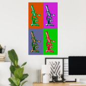 Microscoop Pop Art Poster (Thuiskantoor)