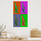 Microscoop Pop Art Poster (Keuken)