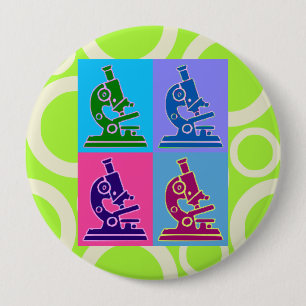 Microscoop Pop Art Ronde Button 4,0 Cm