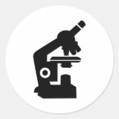 Microscoop Ronde Sticker (Voorkant)