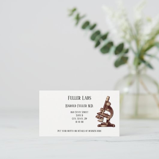 microscoop visitekaartje (Staand voorkant)