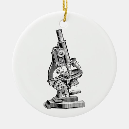 microscoopillustratie Retromicroscopen Keramisch Ornament (Voorkant)