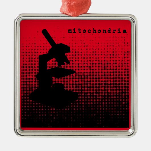 Microscooppuntpatroon Metalen Ornament (Voorkant)