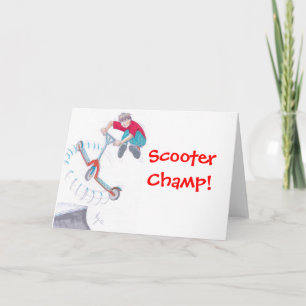 Microscooter trick cartoon kaart