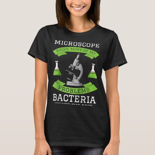 Microscope Microbiology Laboratory Biology Science T-shirt (Voorkant)
