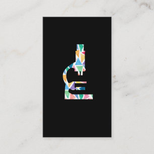 Microscope Scientist Lab Tech Labor Science Gift Visitekaartje