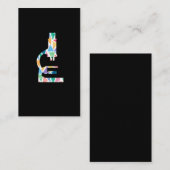 Microscope Scientist Lab Tech Labor Science Gift Visitekaartje (Voorkant / Achterkant)