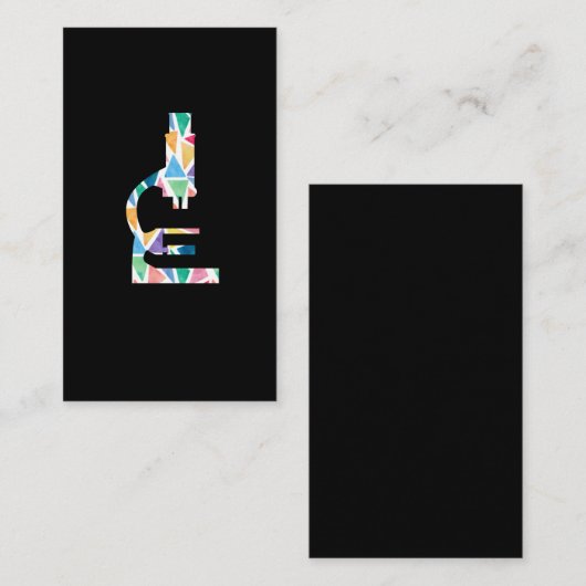 Microscope Scientist Lab Tech Labor Science Gift Visitekaartje (Voorkant / Achterkant)