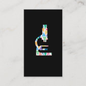 Microscope Scientist Lab Tech Labor Science Gift Visitekaartje (Voorkant)