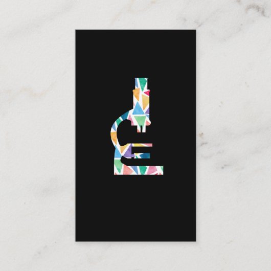 Microscope Scientist Lab Tech Labor Science Gift Visitekaartje (Voorkant)