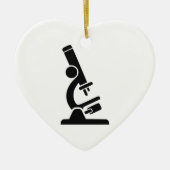 Microscope Silhouette Keramisch Ornament (Voorkant)