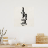  microscopen Oude Antiek microscoop Poster (Keuken)