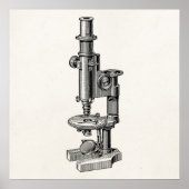  microscopen Oude Antiek microscoop Poster (Voorkant)