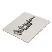  microscopen Oude Antiek microscoop Tegeltje (Zijkant)