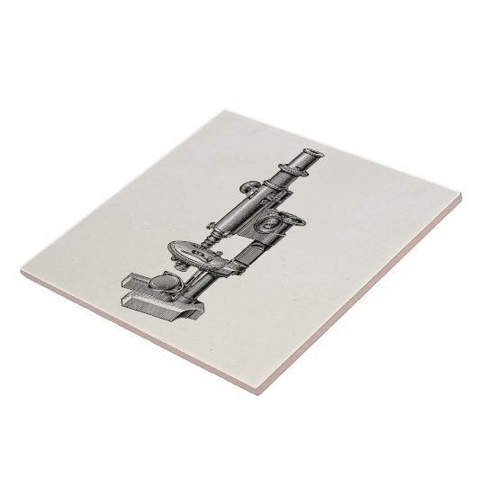 microscopen Oude Antiek microscoop Tegeltje (Zijkant)