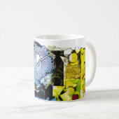 Microscopic Marine Art: Blue Thalassiosira Mug Koffiemok (Voorkant rechts)