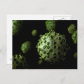Microscopic View Of HIV Virus 1 Briefkaart (Voorkant / Achterkant)