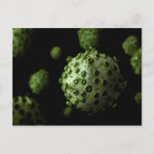 Microscopic View Of HIV Virus 1 Briefkaart (Voorkant)