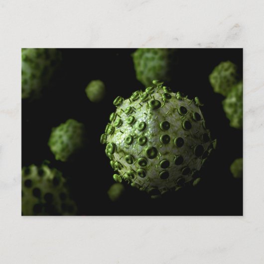 Microscopic View Of HIV Virus 1 Briefkaart (Voorkant)