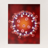 Microscopisch covid virus Wetenschap Moderne Aange Legpuzzel (Verticaal)