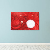 Microscopisch onderzoek naar bloedcellen canvas afdruk (Insitu (Houten vloer))