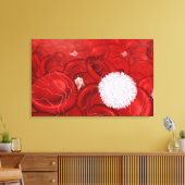 Microscopisch onderzoek naar bloedcellen canvas afdruk (Insitu (Woonkamer))