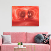 Microscopisch Uitzicht in de menselijke longen Canvas Afdruk (Insitu (Woonkamer))