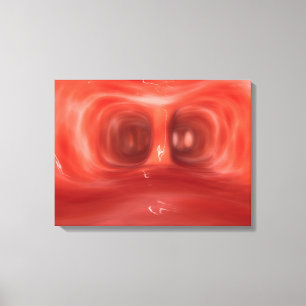 Microscopisch Uitzicht in de menselijke longen Canvas Afdruk