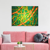 Microscopisch Uitzicht van antrax 2 Canvas Afdruk (Insitu (Woonkamer))