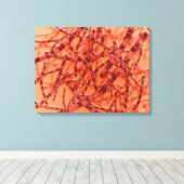 Microscopisch Uitzicht van antrax 3 Canvas Afdruk (Insitu (Houten vloer))