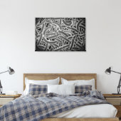 Microscopisch Uitzicht van Bacilli Bacteria Canvas Afdruk (Insitu (Slaapkamer))