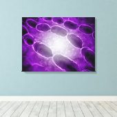 Microscopisch Uitzicht van bacteriële pneumonie 2 Canvas Afdruk (Insitu (Houten vloer))