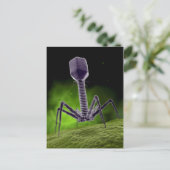 Microscopisch Uitzicht van bacteriofaag Briefkaart (Staand voorkant)