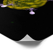 Microscopisch Uitzicht van bacteriofaag Poster (Hoek)