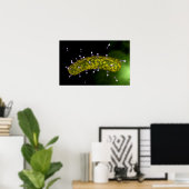 Microscopisch Uitzicht van bacteriofaag Poster (Thuiskantoor)