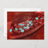 Microscopisch Uitzicht van bloeduitzetting Briefkaart (Voorkant / Achterkant)