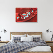 Microscopisch Uitzicht van bloeduitzetting Canvas Afdruk (Insitu (Slaapkamer))
