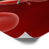 Microscopisch Uitzicht van bloeduitzetting Poster (Hoek)