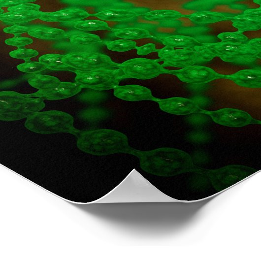 Microscopisch Uitzicht van Cocci Bacterium Poster (Hoek)