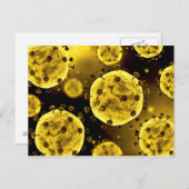 Microscopisch Uitzicht van Coronavirus Briefkaart (Voorkant / Achterkant)