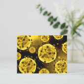 Microscopisch Uitzicht van Coronavirus Briefkaart (Staand voorkant)