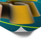 Microscopisch Uitzicht van dierlijke celkern Poster (Hoek)